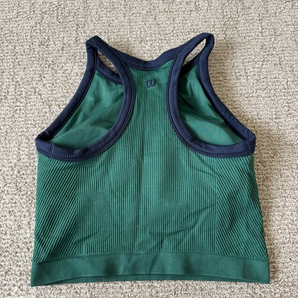 Wilson On The Daily Green Navy Brami Athletic Tank XS/small - Picture 3 of 3